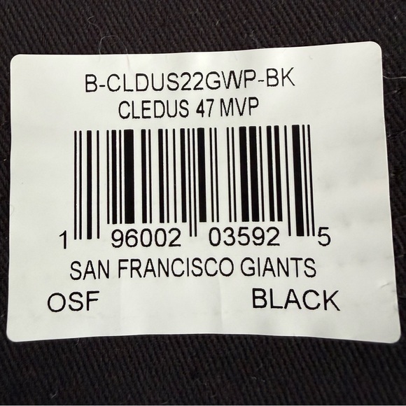 ’47 Brand MVP Adjustable Trucker Hat San Francisco Giants Black Mesh Cap (74) - Picture 2 of 10